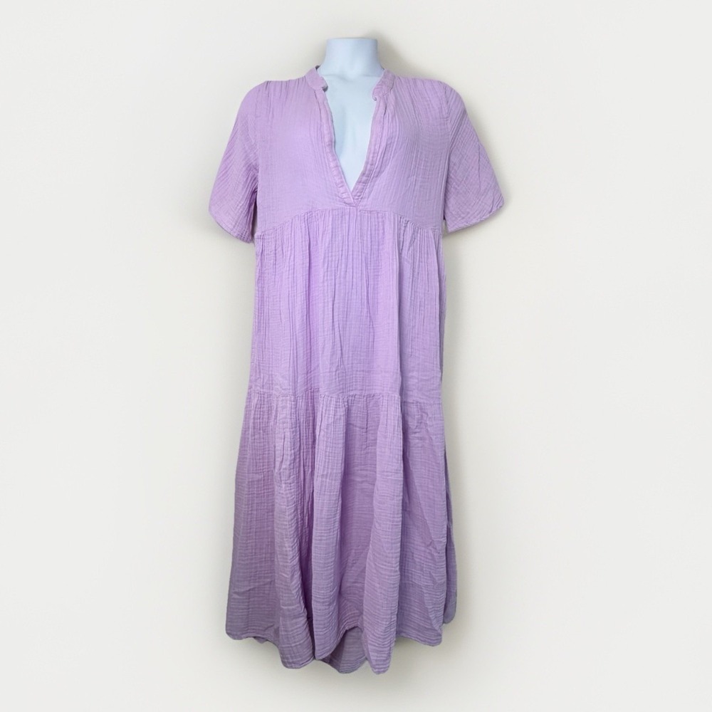 NWT The Kallie Flowy Maxi Dress Celandine Anthropologie Size M Lavender Cottage